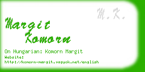 margit komorn business card